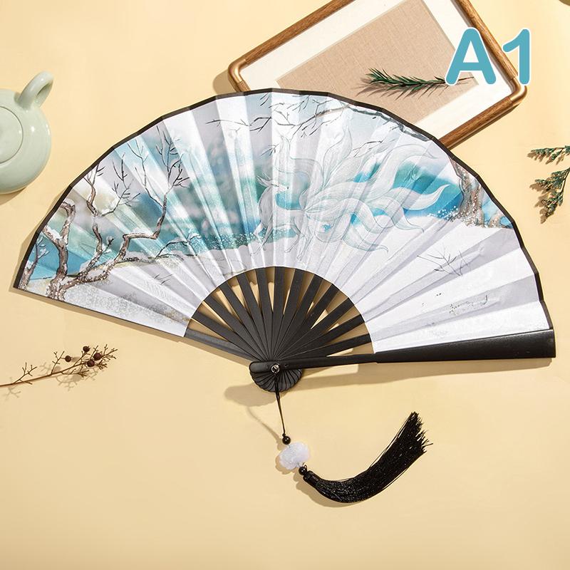 Product Introduction of Quạt Gấp, Phong Cách Trung Quốc Và Nhật Bản Mới, Chuôi Gỗ, Quạt Khiêu Vũ Cổ Điển Tua Rua Thanh Lịch, Quạt Nữ, Quà Tặng Thủ Công Nghệ Thuật Tiệc Tùng, Bộ Trang Trí Nhà Cửa 25