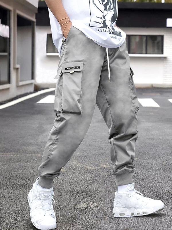 Casual Street Daily Patchwork Zipper Loose High Waist Type A Bottoms Casual Street Daily Patchwork Zipper Loose High Waist Type A Bottoms