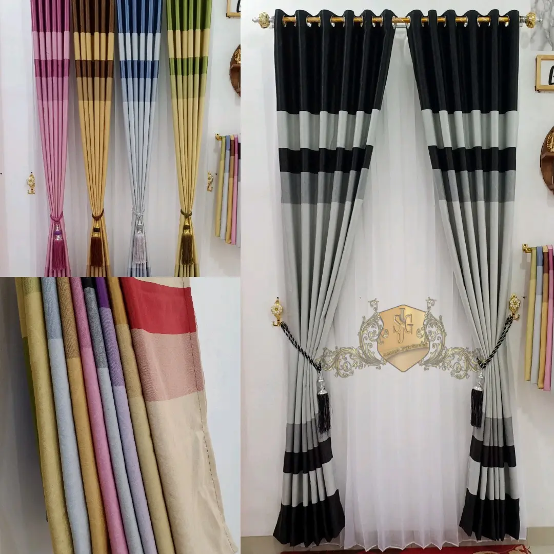 Gorden Polos Azura Blackout Premium Jendela Pintu 6 Gelombang Tinggi 250cm Lebar 100cm (masuk besi) Curtain Tahan Debu Brown tirai  pintu kamar tidak tembus pandang