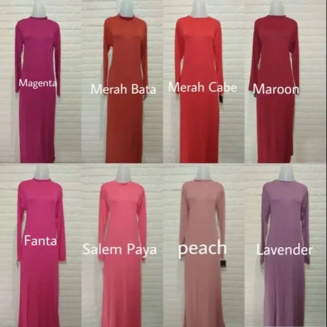 Inner Dress Lengan Panjang / Gamis Manset Lengan Panjang / Dalaman Gamis 4