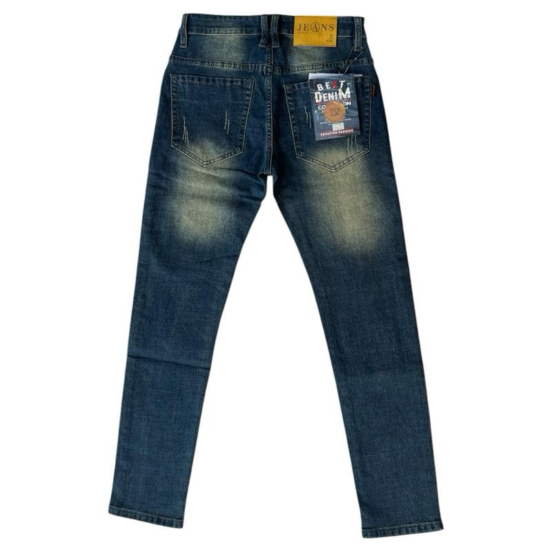[T-12] QUẦN JEANS NAM XANH PHỦ RÊU CÀO XƯỚC THỜI TRANG CAO CẤP FORM SLIM FIT - Thành Thảo Jeans 2