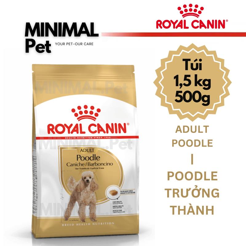 Thức ăn hạt Royal Canin Poodle Adult cho chó trưởng thành trên 10 tháng tuổi - Hỗ trợ tiêu hóa và miễn dịch - MINIMAL Pet