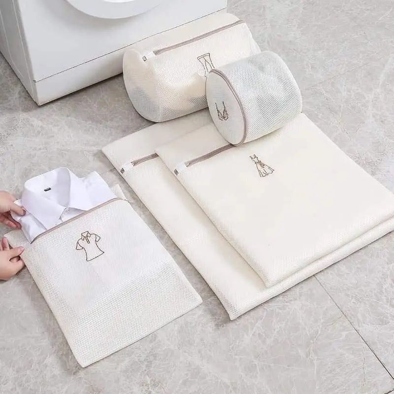 Combo 5 túi lưới giặt đồ giúp bảo vệ đồ lụa, đồ lót dùng cho máy giặt nhiều kích thước Túi Giặt