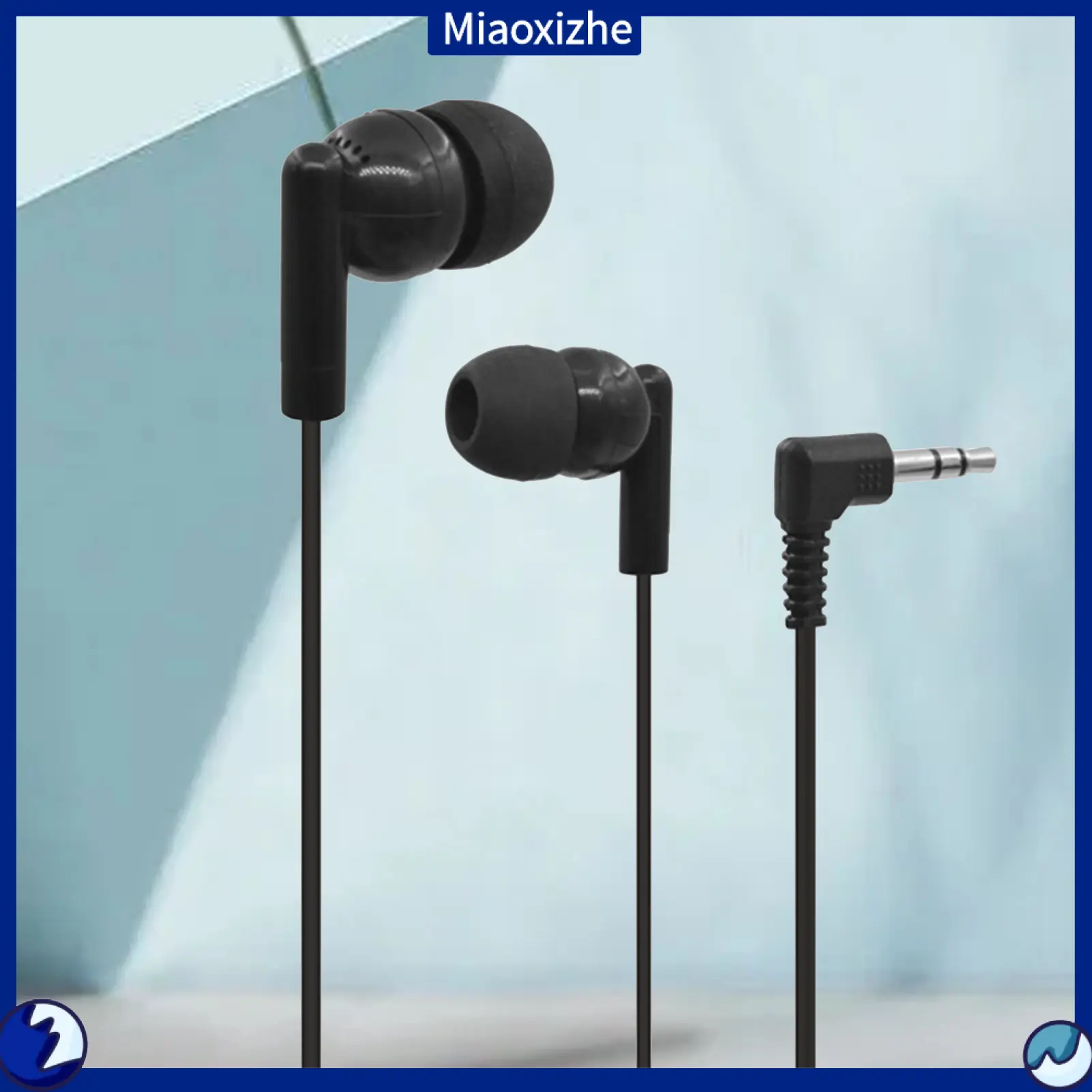 Miaoxizhe-Tai Nghe Có Dây, Tai Nghe Trong Suốt Công Thái Học PVC, Cuộn Dây Di Chuyển 3.5Mm, Tai Nghe Nhét Tai Điện Thoại, 102