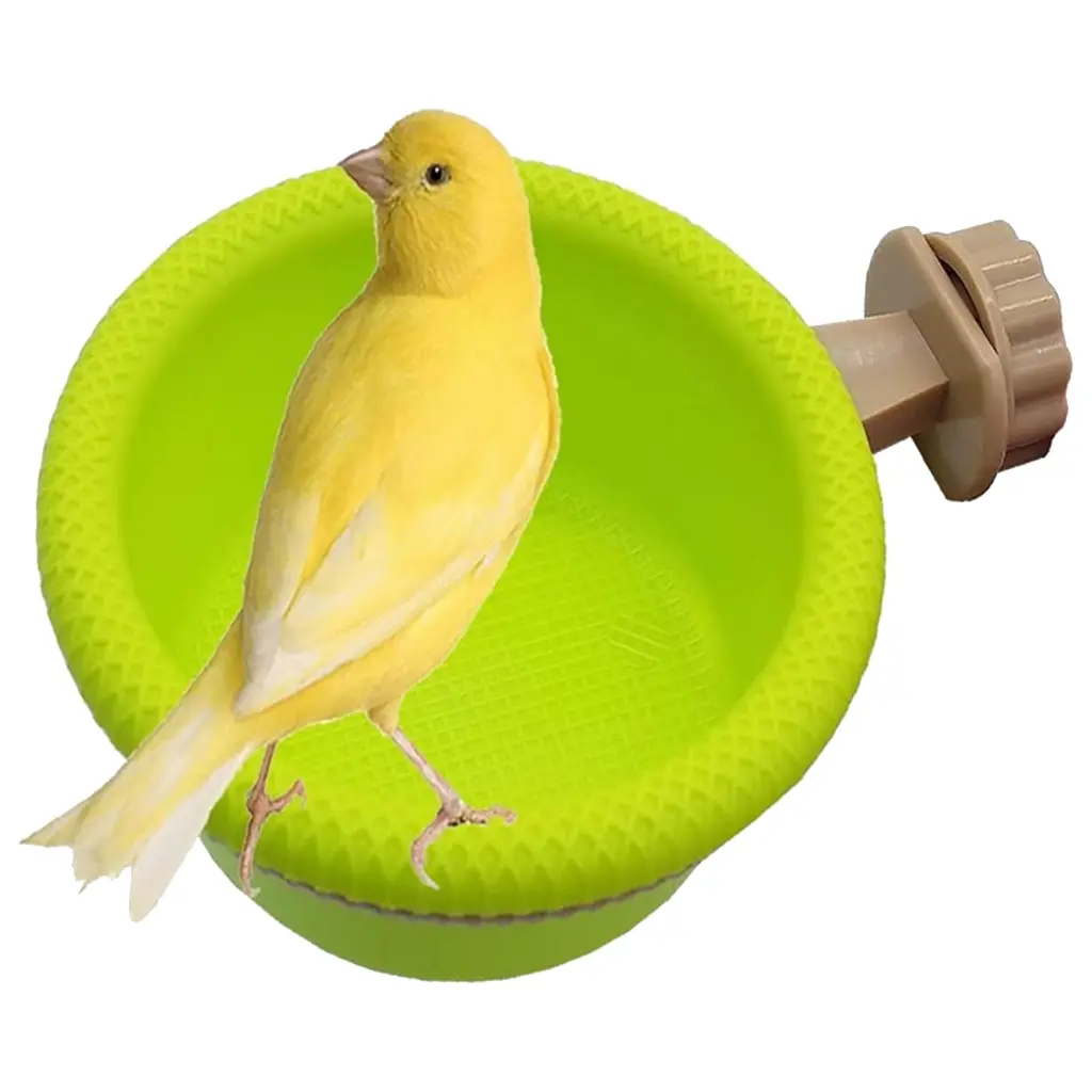 Plastic Bird Water Bath Box Bathtub Shower Box Parrot for Cage Hanging Bowl