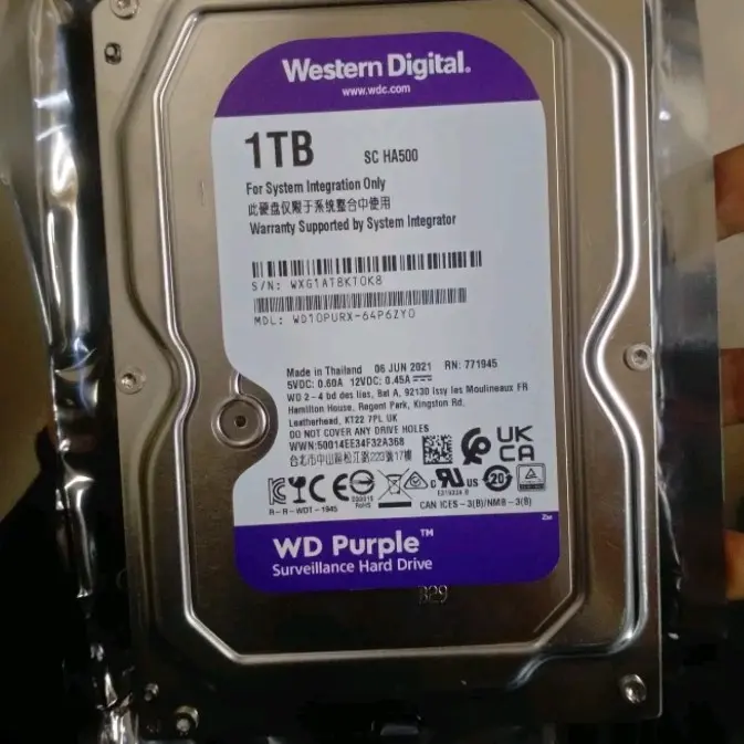 Hardisk 2TB/ 1TB/ 500GB WD Purple SATA 3.5 CCTV Sentinel 100% 1
