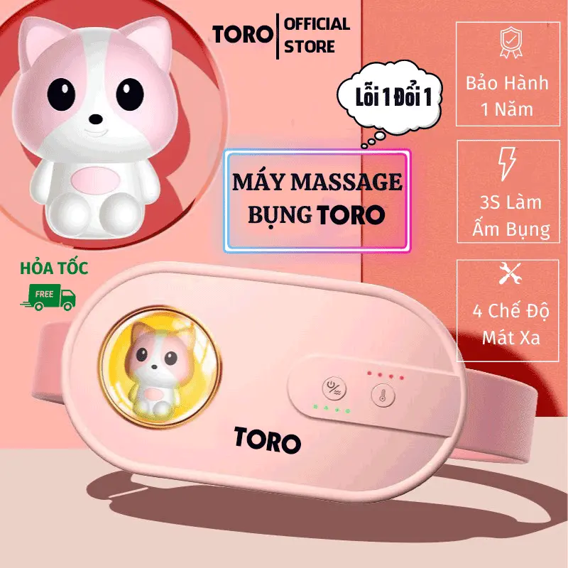 Máy Massage làm ấm b_ụng, Đai chườm nóng b.ụng giúp gi_ảm đa_u bụng ki_nh ng_uyệt -Bluechip Việt Nam 0