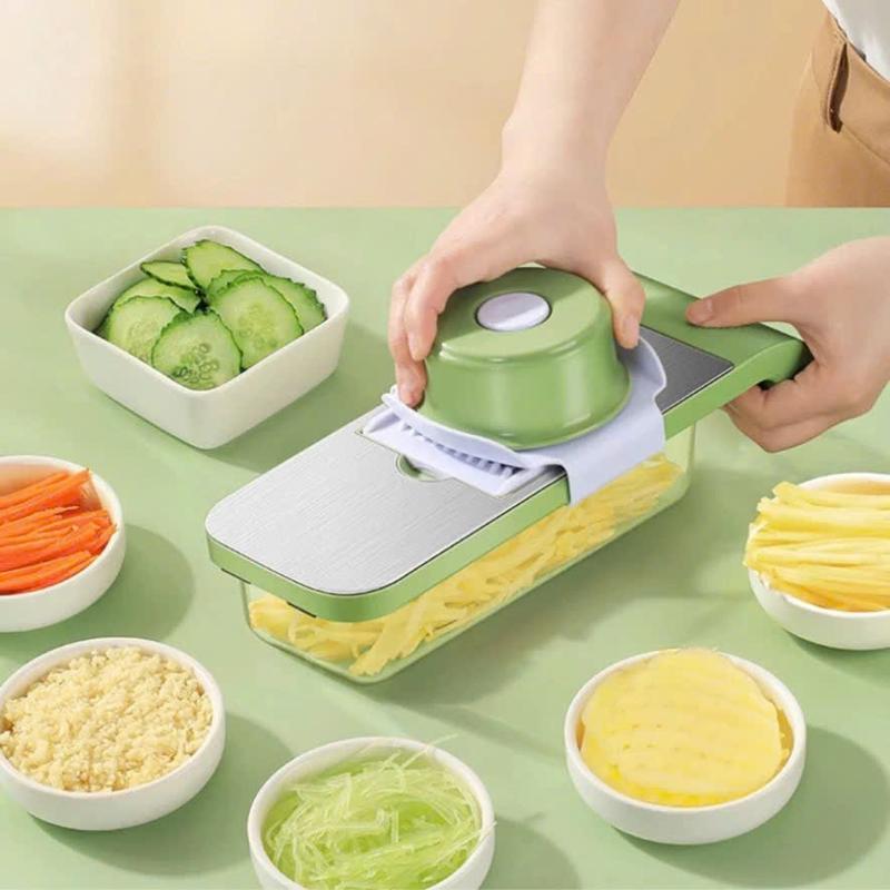 Bộ Dụng Cụ Cắt Bào Nạo Rau Củ Quả Đa Năng 5 Lưỡi Dao INOX 304 Không Gỉ nhựa dụng cụ nạo & dụng cụ cắt