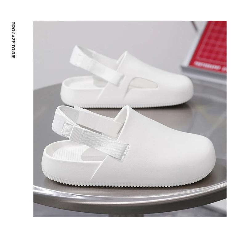 Product Introduction of Summer Men Platform Slippers Casual Outdoor Sandals EVA Slides Flip-Flops Beach Sandals Garden Shoes Comfortable Slippers Male 41