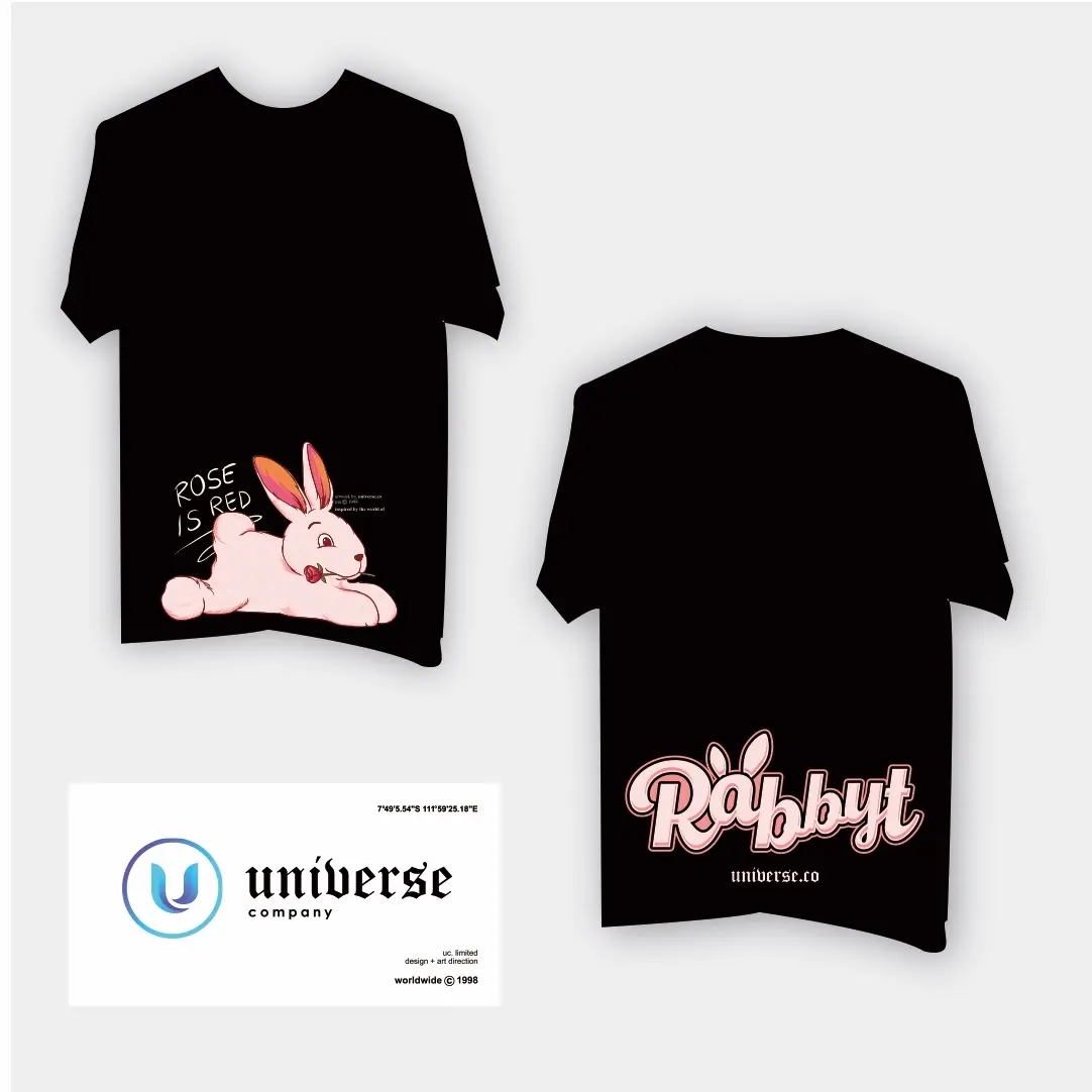 T-shirt oversize Universe (Rabbit Rose)