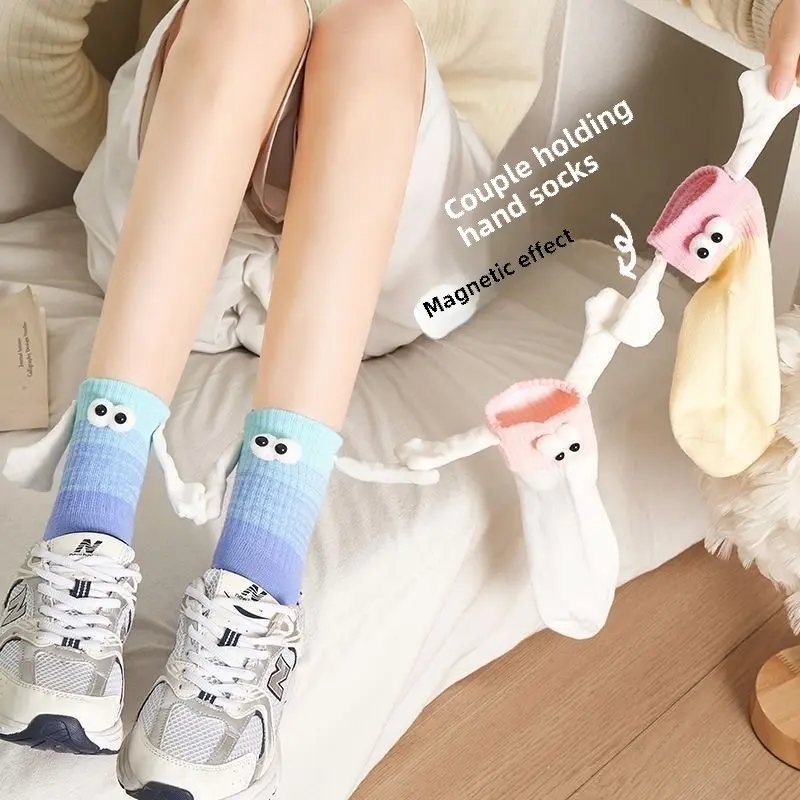 Tất Bông Từ Tính, Cặp Đôi Tay Trong Tay Thiết Kế Hoạt Hình Dễ Thương