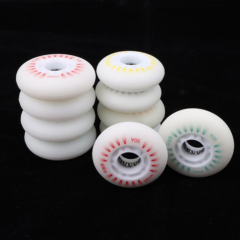 Product Introduction of 1Pc Flash Inline Skate Wheels 90A LED Lighting Skating Wheel Flash Wheels Sliding Roller Skating Shoes 76MM 72MM 68MM 27