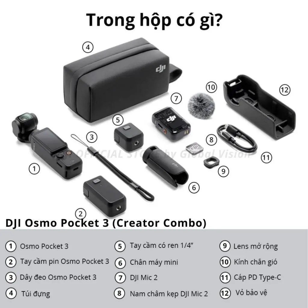 DJI Osmo Pocket 3 Camera cầm tay bỏ túi nhỏ gọn, quay video vlog sắc nét 4K 120fps (DJI OP 3) | BigBuy360 - bigbuy360.vn DJI Osmo Pocket 3 Camera cầm tay bỏ túi nhỏ gọn, quay video vlog sắc nét 4K 120fps (DJI OP 3) | BigBuy360 - bigbuy360.vn