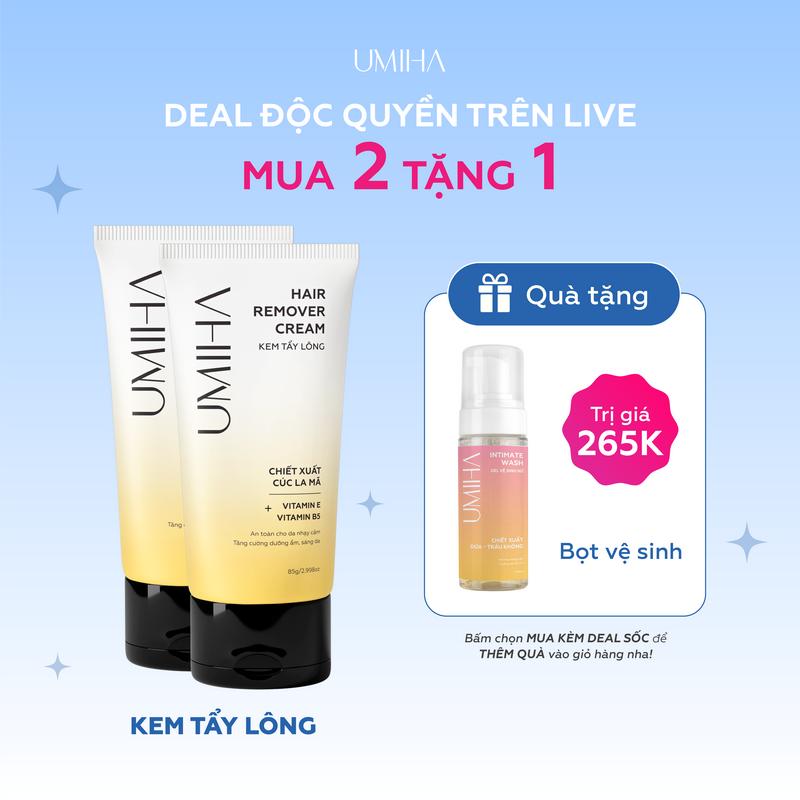   ĐỘC QUYỀN LIVESTREAM  Combo 2 Kem tẩy lông UMIHA 65g 