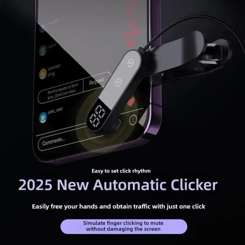 Smart Automatic Screen Clicker Tapper, Continuous Finger Gadget Fast Click Simulation for iPhone for iPad Smart Phone Device Live Streaming Apps Video Live Broadcasts Reward Likes Tasks Games Shopping 6