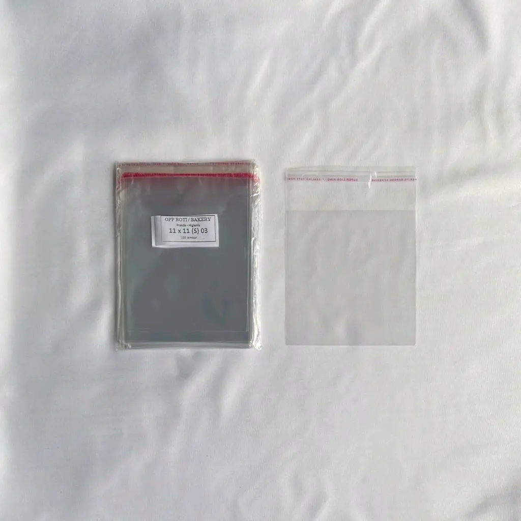 Plastik OPP 10x10 11x11 12x12 13x13 14x14 isi 100 lembar