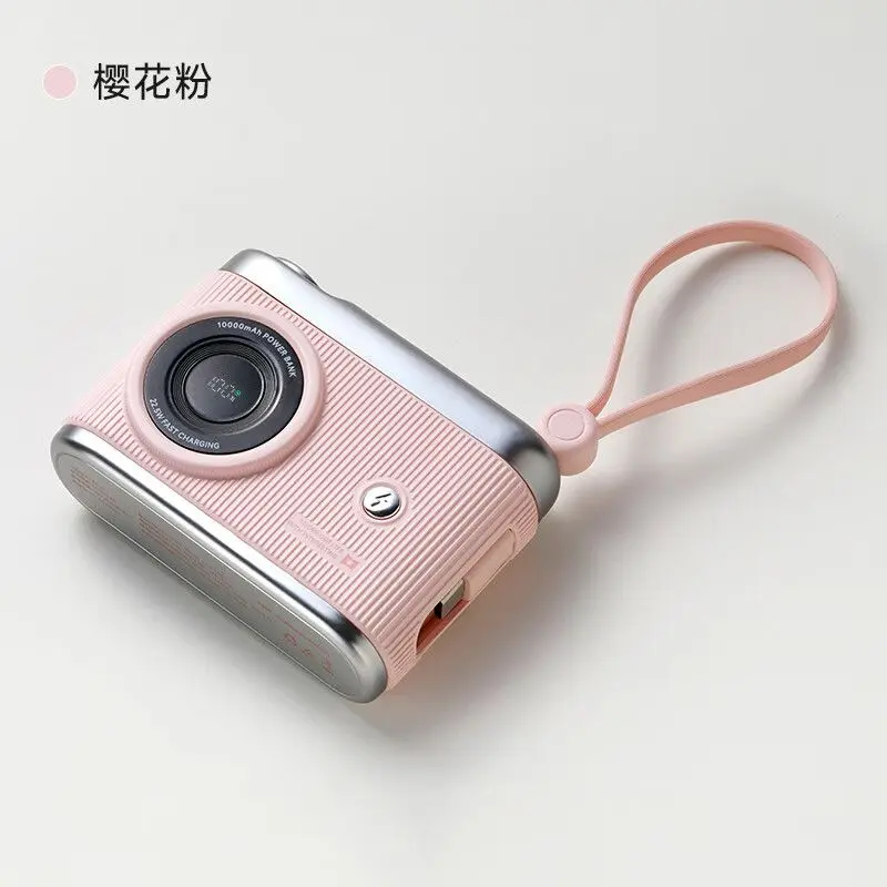 Sạc Dự Phòng Máy Ảnh Sáng Tạo Cổ Điển Shuji, Sản Phẩm Bán Chạy, 10000 MA, Sạc Nhanh 22,5W, Có Cáp, Nhẹ, Bộ Nguồn Điện Di Động Sạc Pin Phụ Kiện 2