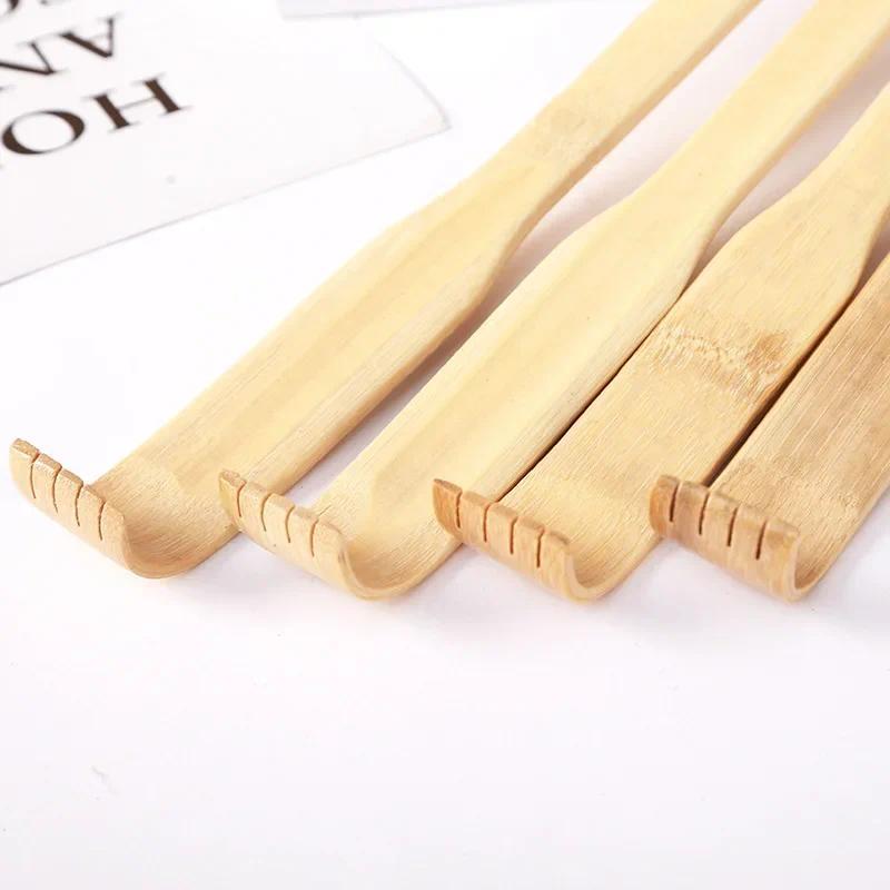 Product Introduction of 2Pcs Durable Bamboo Massage Tool for Back Scratching, Wooden Body Roller-type Massage Tool, for Scratching Itches All By Yourself. 1
