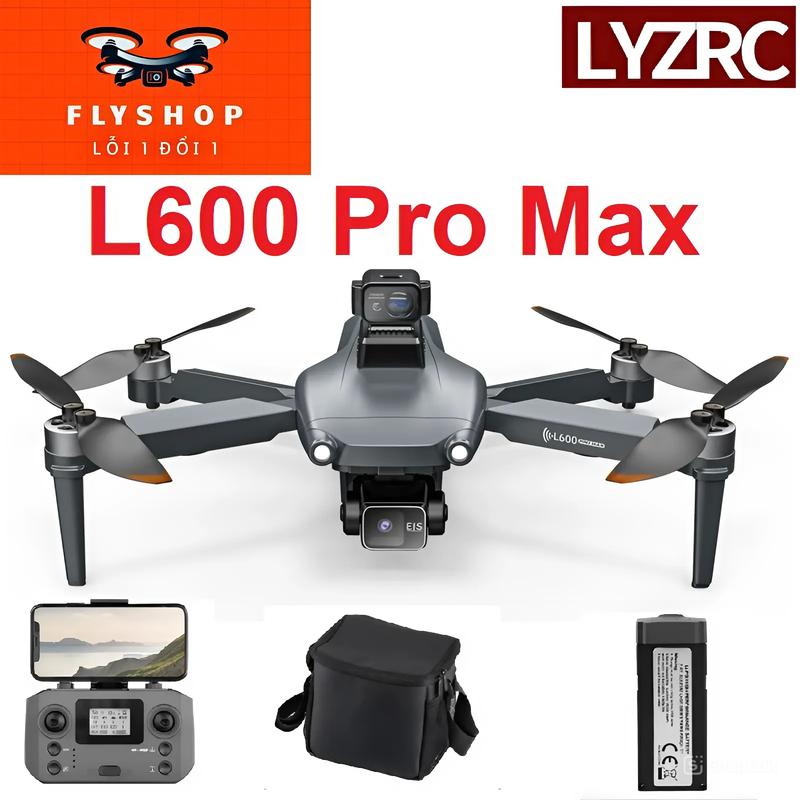 Flycam L600 Pro Max Camera 4K Gimbal 3 trục sắc nét, Định vị GPS/5G, Dung lượng Pin 7.4V 4500Mah, Thời gian bay 20 phút+, Bay xa 1000m, Cảm biến va chạm 360 độ, Máy bay không người lái, Động cơ không chổi than mạnh mẽ Drone Chụp Ảnh