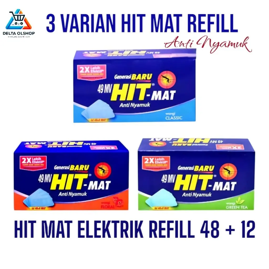 HIT MAT KOTAK BESAR isi 48 + 12 REFILL ANTI NYAMUK ELEKTRIC|Bebas Asap ...
