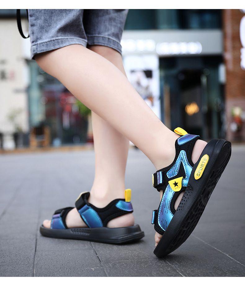 Product Introduction of ABC PEAC Boys' Sandals 2025 Summer New Soft Sole Non-Slip Boys' Sports Beach Shoes For Big Kids 15
