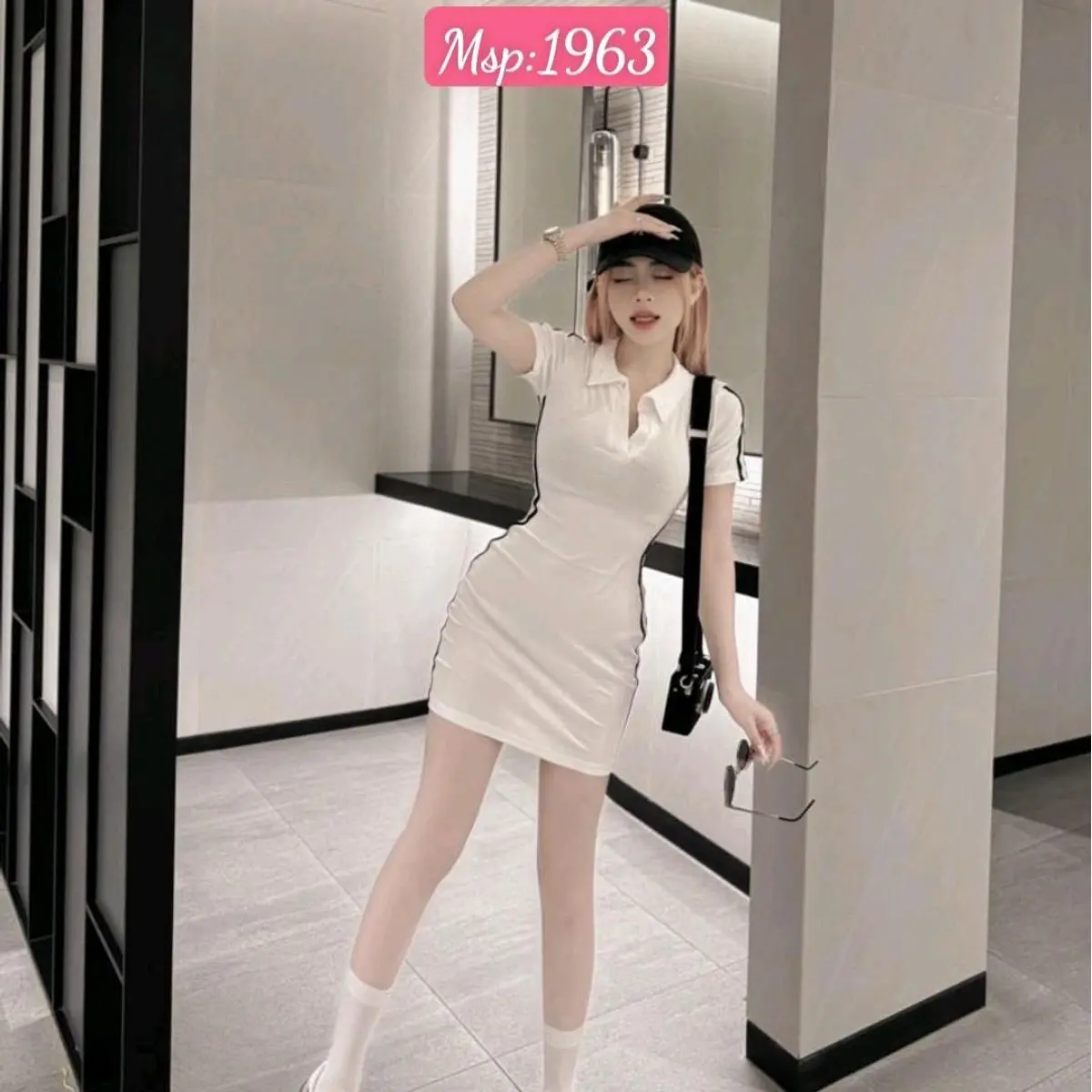 Đầm thể thao body thun co giãn 4 chiều cho nữ Women Nhung Dress Màu Xám Sen