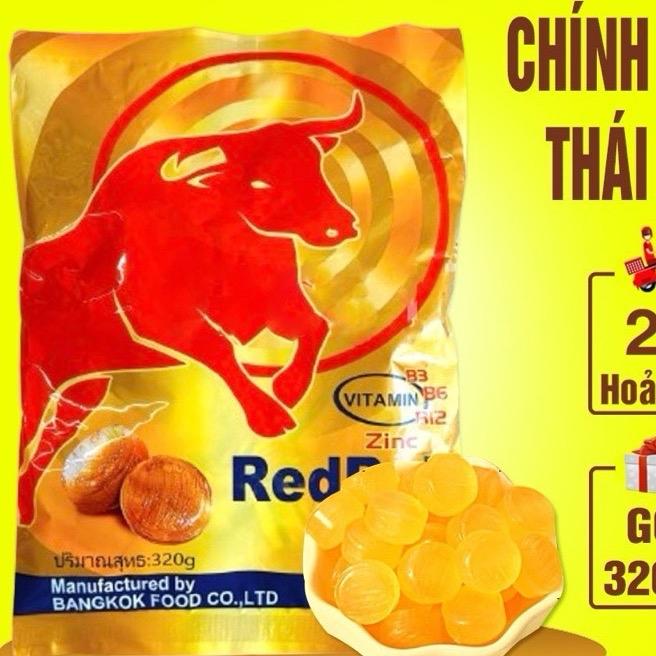 TÚI KẸO Ngậm Bò Húc Thái Tăng Lực hàng 320gram ~ 90~100 viên Chua