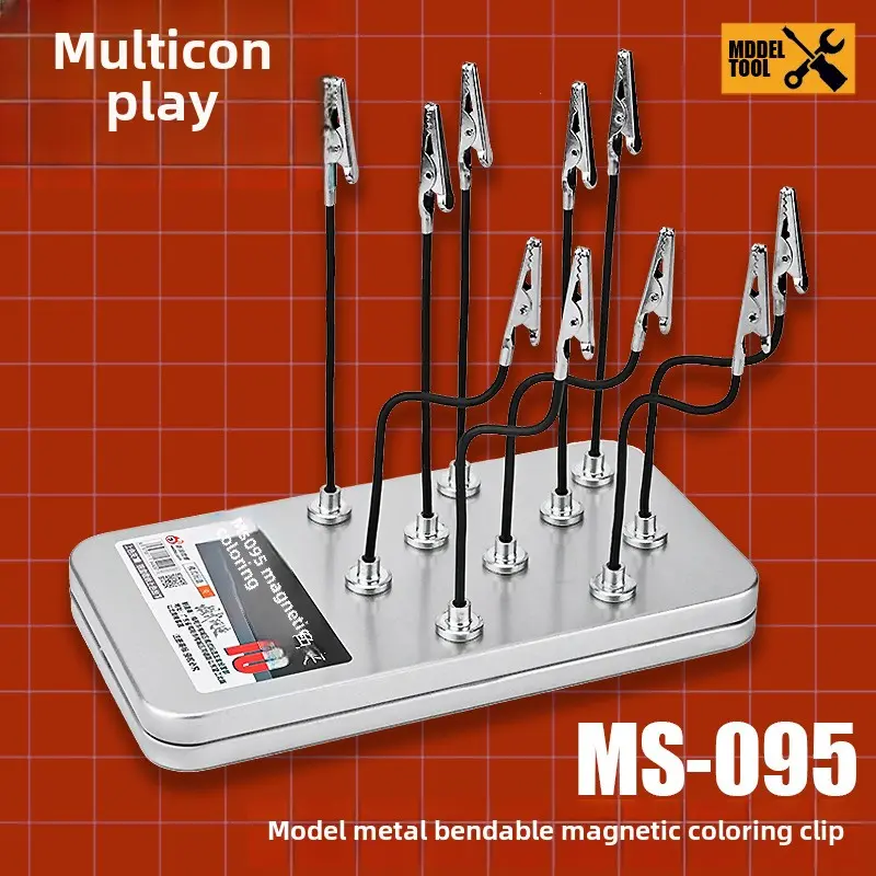 Kẹp cá sấu kim loại, đầy màu sắc, có đế, Có Thể Uốn Cong, mô hình nâng cấp 0