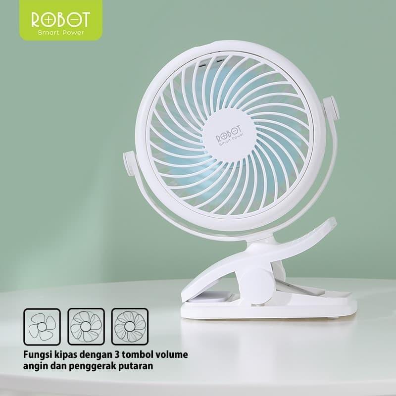 ROBOT KIPAS ANGIN MINI Robot RT-BF10 Kipas Angin Portable USB Mini Fan SUARA NGGAK BISING!! Putih 0