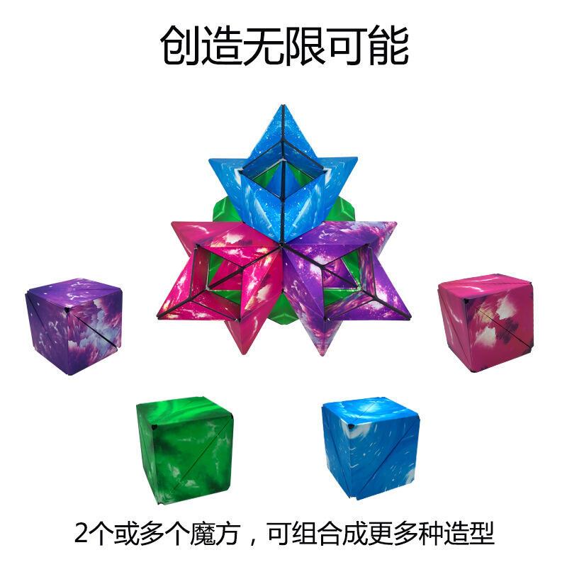 Product Introduction of 3D puzzle, geometric space, early eduion, diverse thinking, magnetic cube, decompression toy 2