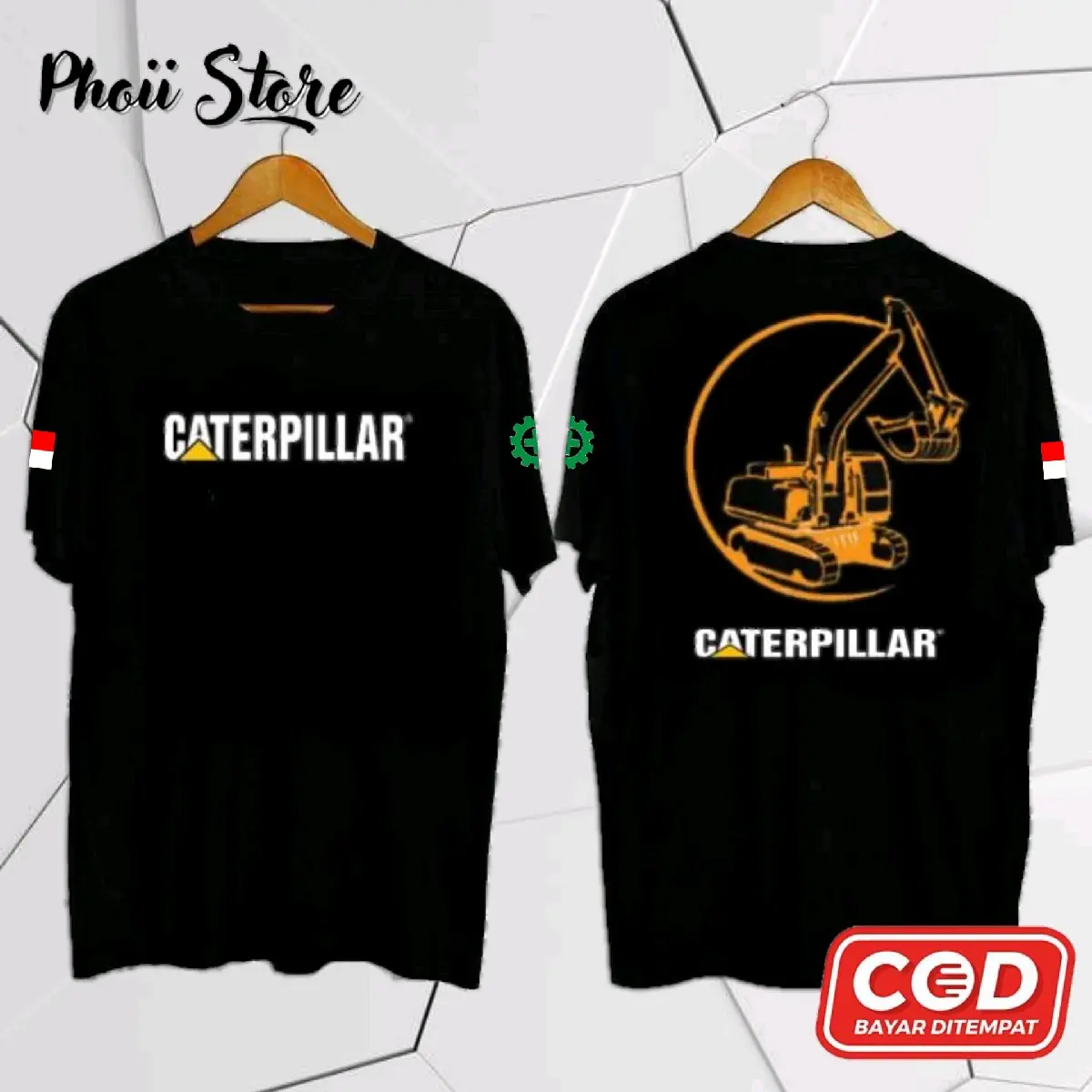 Kaos Alat Berat Caterpillar Excavator Terbaru