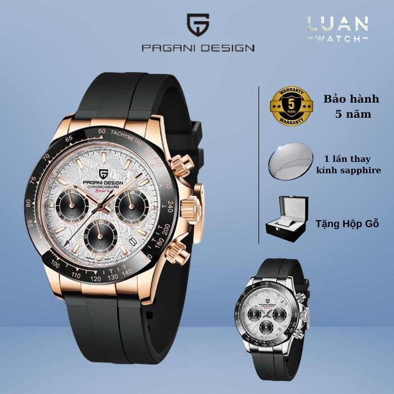 Đồng Hồ Nam PAGANI DESIGN Daytona Thiên Thạch Super Sport Size 40mm, Máy SK Nhật, Chống Nước 100M, Kính Sapphire, Bảo Hành 5 năm, Watch Đeo Tay