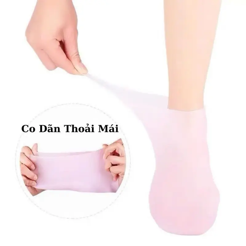 [LOẠI 1] Tất Chân - Găng Tay Silicon Ủ Kem Dưỡng Da, Chống Khô Da, Nứt Nẻ, Giúp Bảo Vệ Da, Dưỡng Trắng Mềm Da, Dày Dặn, Co Dãn Phù Hợp Size Chân 34-37, Size To Hơn Nhắn Shop Chọn Size, Handmade Mặt Nạ Chân 6