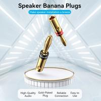 Gambar Vention Konektor Speaker Jack Banana Plugs Gold Plated - BFD dari Vention Authorized Malang Kota Surabaya 2 Tokopedia