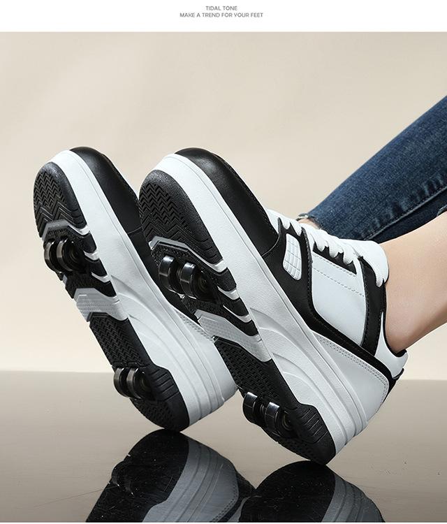 Product Introduction of Exclusive for Cross-Border Adult Heelys Women's Detachable Ultralight Children's Sports Board Shoes Boys Skate Shoes Factory Direct Sales 11