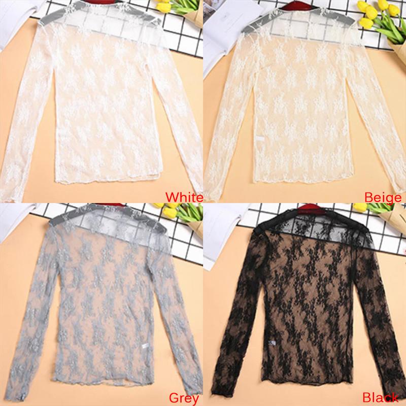 Product Introduction of เสื้อยืดโปร่งใส เรียบหรู เซ็กซี่ แขนยาว ตาข่าย Tulles ซีทรู ท็อปส์ซู เสื้อเชิ้ต 19