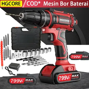 Bor baterai 799VF Mesin bor Cordless Drill Battery Bor Tanpa Kabel Bor Tangan Listrik 899VF Mesin Bor Impact Drill / Bor baterai / Bor Tanpa Kabel / Bor Listrik 599Vf / Bor Listrik Set / Bor Tangan Listrik / Bor baterai