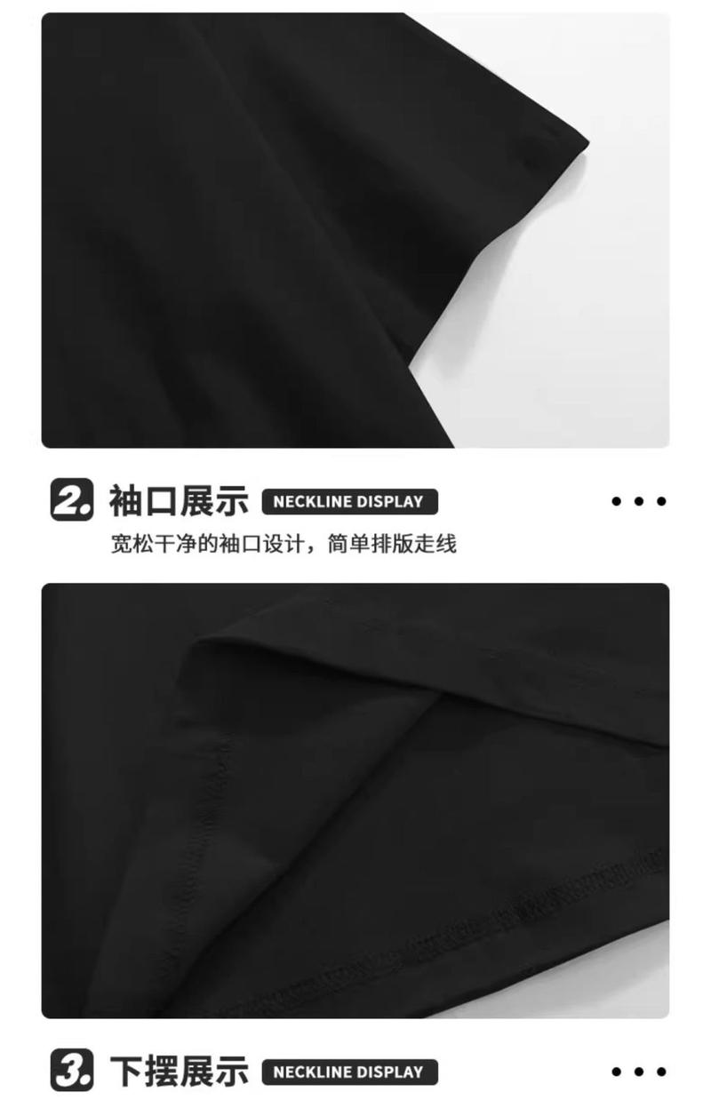 Product Introduction of 2025 [33000 People Collect This Brand] 100% Cotton National Fashion American Letter Short Sleeve T-shirt Men's Summer 2025 New Design Sense Niche Half Sleeve Top 9