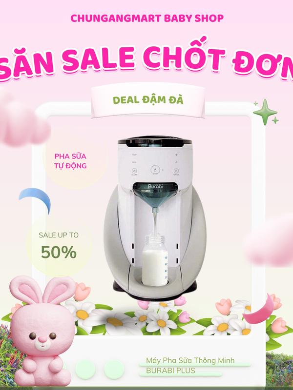 BH 6 thang - Máy Pha Sữa Thông Minh BURABI Plus – Pha được 35- 70 độ máy  pha