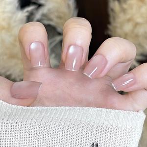 ネイルファイルとテープ付きのショートフェイクネイルチップ、取り外し可能なネイルアート人工フルカバー、女性用DIYマニキュア