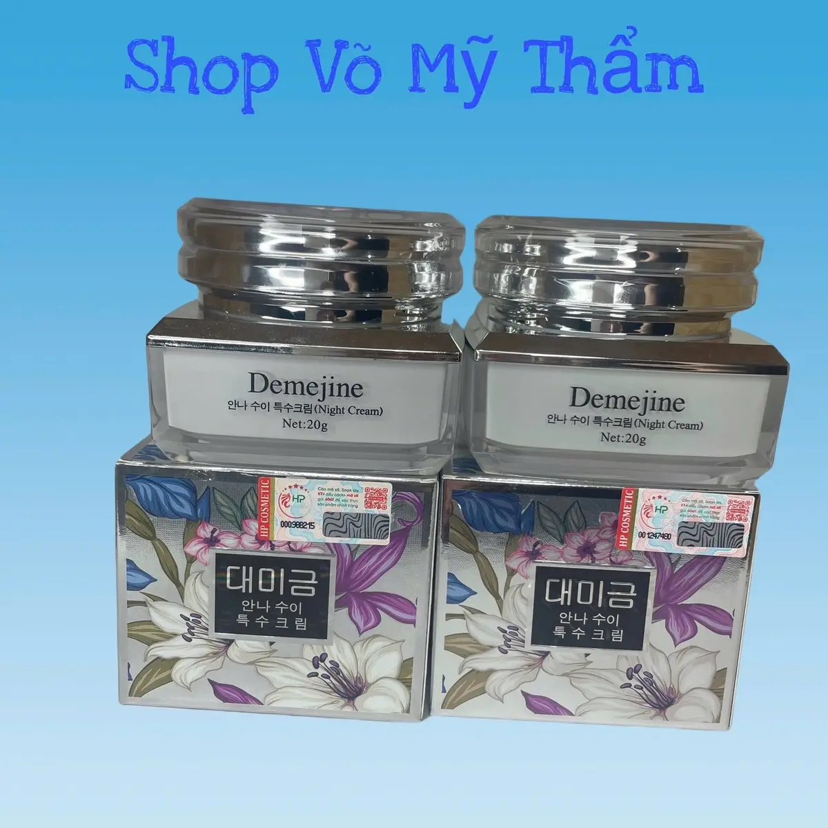 Hai Hộp Kem Đêm  Demejine TÁI TẠO 20g