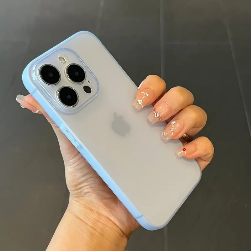 Ốp Điện Thoại Silicon Mềm, Lớp Hoàn Thiện Lì Siêu Mỏng, Dành Cho iPhone 11 12 13 14 15 Pro Max Plus, Ốp Lưng Ốp Lưng Trong Suốt 1