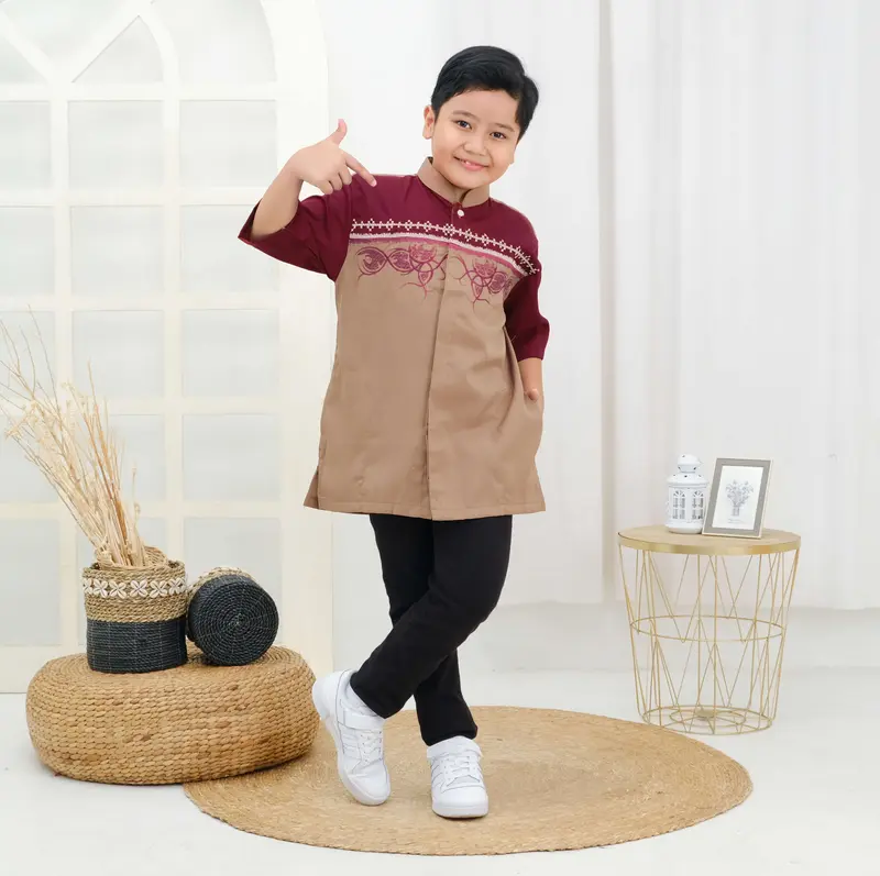 Laatansa Exclusive - Baju Koko Anak Bordir Lengan Pendek 5