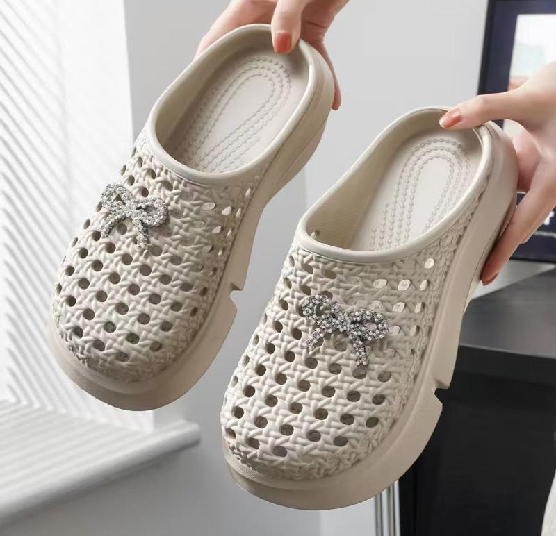 Product Introduction of Giày Tăng Chiều Cao, Bán Chạy Cho Mùa Lò Xo Và Mùa Hè, Đế Dày 7Cm, Siêu Nhẹ, Thoải Mái Khi Bước, Thời Trang, Thiết Kế Dễ Phối Đồ, Guốc, Phong Cách, Giày Tăng Chiều Cao dép  bùi  trà，Tăng thêm 7cm dép  chữ  h 5