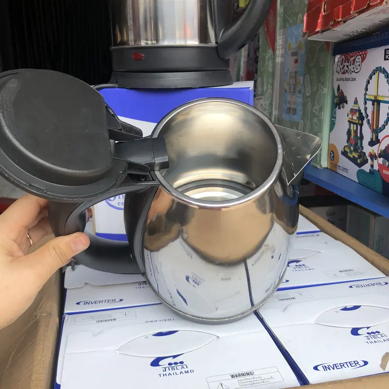 Ấm Đun Siêu Tốc dung tích 1.8L, Vỏ inox đun sôi cực nhanh tiết kiệm điện, Bình Đun Nước Ấm Đun Ấm Siêu Tốc 3