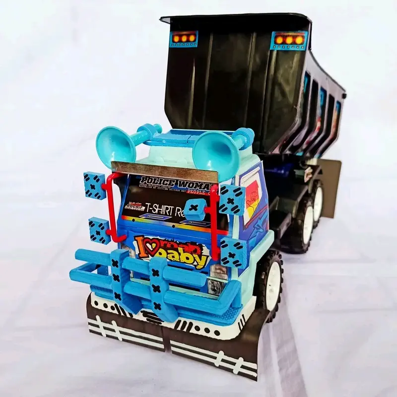 mainan truk muatan pasir pull modifikasi random 4