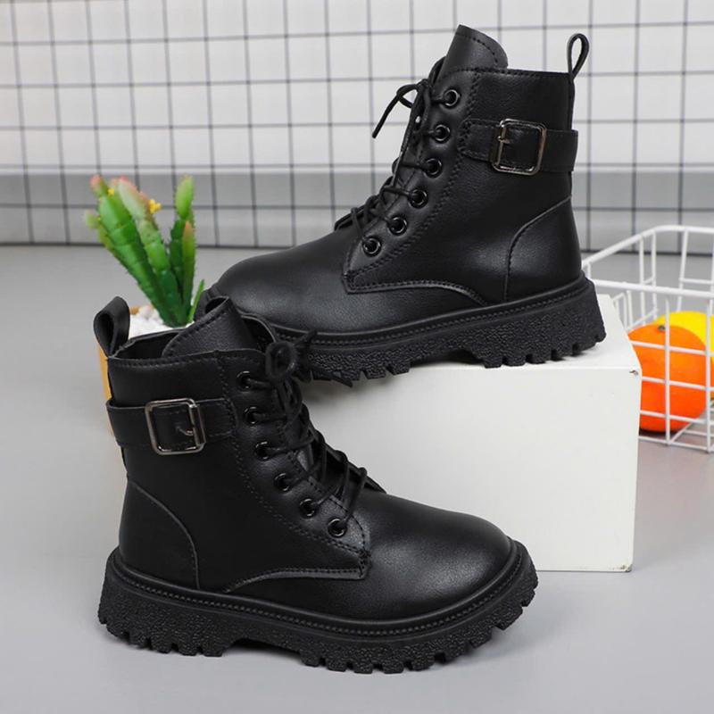 Bốt bé gái Giày Bốt Cho Bé Gái 3 Tuổi Đến 10 Tuổi Giày Bốt Cổ Cao Khóa Kéo Tiện Lợi Boots Trẻ Em Gái Da Pu Siêu Mềm