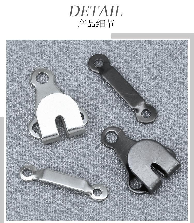 Product Introduction of Brass Adjustable Waist Clasps - No-Sew Invisible Fasteners for Pants & Skirts, Concealed Security Clasps with Metal Hooks for Waist Resizing (Set of 5) 7