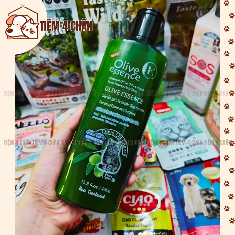 (450ml) Sữa tắm Olive Essence cho chó mèo các mùi - Chính hãng Kỳ Nam - cùng NPP với SOS 3