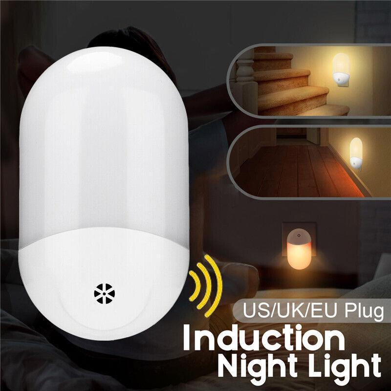 Dusk to Dawn Automatic Light Sensor EU UK US Wall Plug In LED Night Light Lamp 3